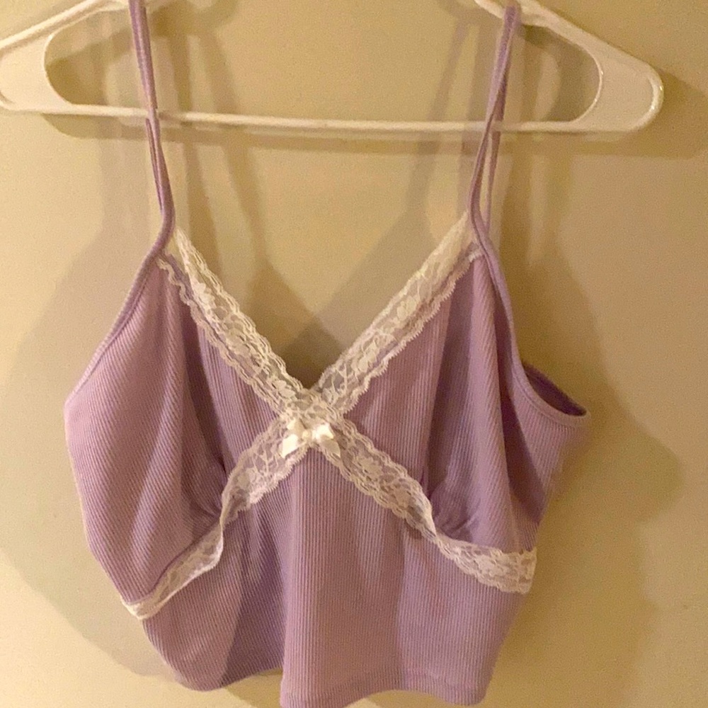 SHEIN | Purple ruffled tank top